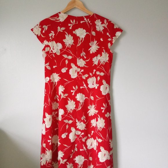 Clues Collection Vintage Red Hawaiian Style Dress - Picture 3 of 4